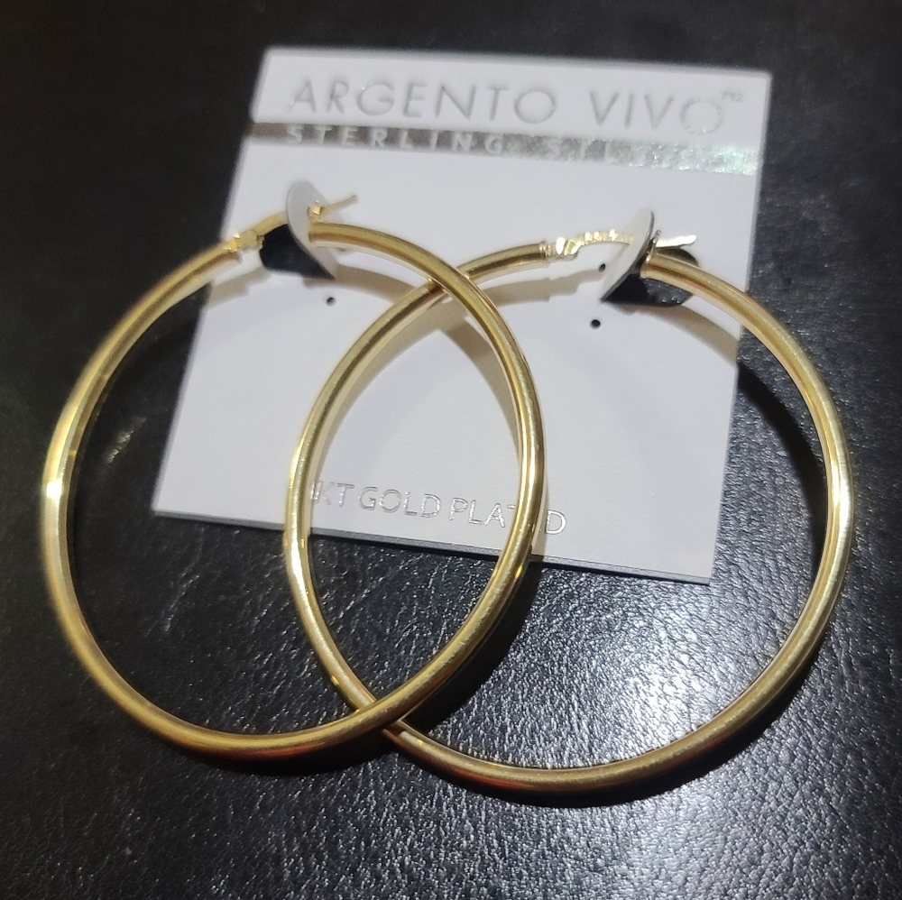Large TUBULAR HOOP EARRINGS